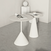 Table basse en métal granit arabe simple et vintage avec tabouret d'appoint en fer bas, ensemble de meuble TV pour salon et salle à manger