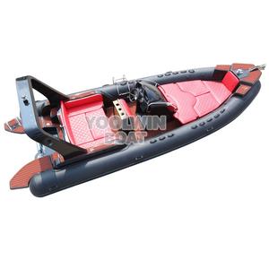 قارب سياحي بطول 23 قدمًا مع أنبوب مطاطي من البي في سي عالي الأداء مع محرك خارجي، قارب ريب من الفيبرجلاس بسعر تنافسي - Product Image 6