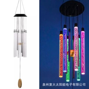 Solar Garden Wind Chime <b>Led</b> Bubble <b>Tubes</b> Hanging Outdoor Light For Patio Deck - Product Image 4