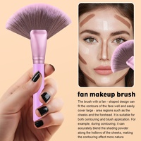 Ensemble de 55/39 pinceaux de maquillage professionnels pour le visage et les yeux, kit complet de lavage du visage, pinceaux en fibres synthétiques, manches en plastique, houppettes
