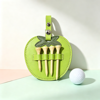 Porte-tee de golf en cuir PU RR, accessoires de golf d'extérieur, pochette créative pour tee de golf, organisateur de tees, cadeaux pour golfeurs