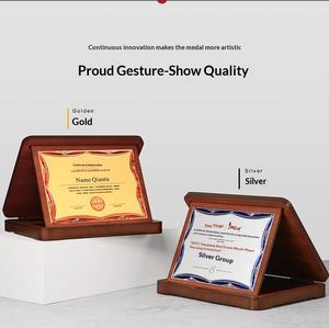 Boîte de fabrication de médailles en bois avec dorure à chaud, Carte d'autorisation, Guerre, Amitié, En retraite, Enseignants, <span class=keywords><strong>Chambre</strong></span>, <span class=keywords><strong>Commerce</strong></span>, Association, Membre - Product Image 2