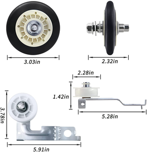 Réparation de la sécheuse pour L.G 4581EL2002C ou 4400EL2001A ou 4561EL3002A ou Kit de rouleau de sécheuse pour pièces d'appareils ménagers de remplacement - Product Image 2