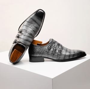 Chaussures habillées montantes Oxford en cuir véritable personnalisées, à plateforme, avec embout en acier et coussin d'air, à enfiler, pour hommes, idéales pour mariage, bureau et carrière - Product Image 5