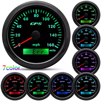 Compteur de vitesse universel pour camion, moto et tracteur 85 mm GPS 160 MPH avec jauge rétroéclairée marine