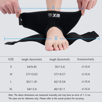 Attelle de cheville personnalisée XM Sports à talon ouvert, enveloppement de compression réglable avec protection pour la course, le basketball, le fitness, unisexe