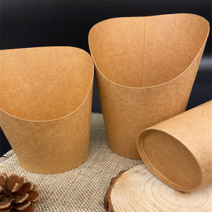 Contenitore Monouso in Carta Kraft Compostabile per Patatine Fritte da 8oz, 12oz, 16oz - Uso Quotidiano - Product Image 3