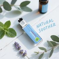 Service Personnalisé – Huile Essentielle Relaxante Menthe Poivrée 10ml – Roll-on Huile Mélangée pour Migraine et Maux de Tête – Soulagement Efficace des Maux de Tête