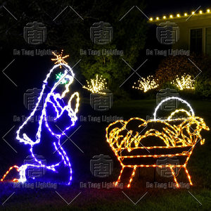 Décoration lumineuse de Noël LED plate pour l'extérieur, les espaces publics et les événements festifs - Product Image 6