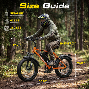 20" Fat Tire Bike 1000w 48v 13ah 60miles Range Hand Grip Throttle 7-speed Usa Local Warehouse In-stock 3-7 M20-1 20 Inch Fat - Product Image 3
