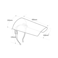 Haixin Écran facial anti-buée en plastique transparent avec cadre en verre Taille unique pour la plupart des lunettes médicales pour les porteurs de verre