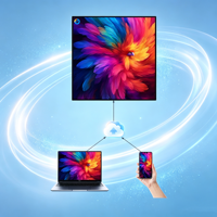 Kios Iklan LCD Persegi (22/33.2/44.9 inci) Layar Sentuh Anti-Silau dengan Lampu Latar LED, Hotspot WiFi, Jaringan Kabel/Nirkabel, Remote