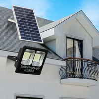 Projecteur solaire LED à 2 yeux 60W 120W 180W 240W IP66 étanche en ABS certifié CE, éclairage extérieur super lumineux pour jardin