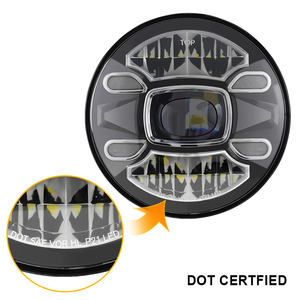 Faro LED de 7 Pulgadas Estilo Porsche con Garantía de 3 Años, 12V 60W, Luz Alta/Baja, Redondo, con Certificación DOT para <span class=keywords><strong>Jeep</strong></span> Wrangler - Product Image 2