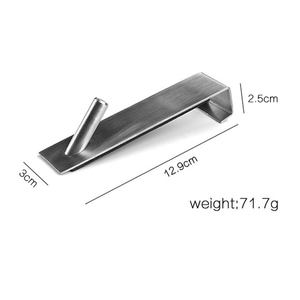 <span class=keywords><strong>Ganci</strong></span> da <span class=keywords><strong>porta</strong></span> in acciaio inossidabile per bagno, per <span class=keywords><strong>porta</strong></span> doccia in vetro senza telaio, senza foratura, per asciugamani, spugne e accappatoi - Product Image 2