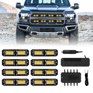 Feux stroboscopiques LED de calandre, panneau de commande ambre, 20 modes clignotants, montage en surface, mini barre lumineuse d'avertissement 36 LED améliorée 5000 - Product Image 1