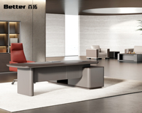 Bureau de direction en bois ergonomique moderne et durable avec rangement
