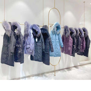 Mode personnalisée <span class=keywords><strong>Femme</strong></span> hiver Manteau bouffant femmes <span class=keywords><strong>mi</strong></span>-longueur lâche épaissi rembourré blanc canard <span class=keywords><strong>doudoune</strong></span> - Product Image 1