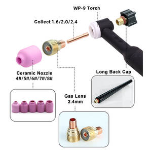 2024 yeni ürün <span class=keywords><strong>Tig</strong></span> kaynak aksesuarları gaz Len kiti 2.4mm <span class=keywords><strong>Tig</strong></span> meşale gaz Lens seti - Product Image 4
