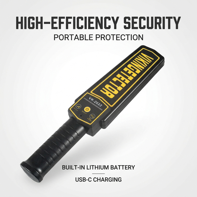 VK2022 Handheld Metal Detector Wand, RoHS Certified Security Screening Equipment