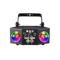 WUZSTAR-Lámpara LED de discoteca con bola mágica doble, sonido RGB y control remoto para eventos navideños, iluminación decorativa láser para DJ