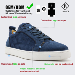 Produttori di scarpe LANCI scarpe con plateau personalizzate da uomo in vera pelle scarpe da Skateboard di lusso - Product Image 6