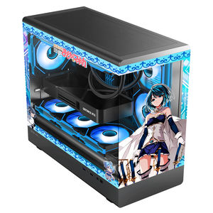 Boîtier <span class=keywords><strong>de</strong></span> PC <span class=keywords><strong>de</strong></span> jeu compact Hurricane Beast Puella <span class=keywords><strong>Magi</strong></span> Madoka Magica, MATX/ITX, panneau latéral en verre trempé, refroidissement par eau <span class=keywords><strong>de</strong></span> 360 mm - Product Image 4