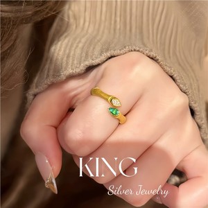 King Silver Jewelry Bamboo Shape Gemstone <b>Ring</b> Zircon Unisex Everyday Wear - Product Image 3