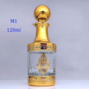 Cổ điển 120ml 250ml vàng hiển thị chai nước hoa chai lớn <span class=keywords><strong>attar</strong></span> chai - Product Image 3