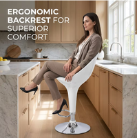 Tabourets de bar modernes en plastique PP réglable en hauteur mobilier de cuisine pour cafés commerciaux centre commercial espaces extérieurs