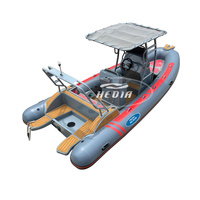 CE Hedia 17ft haute vitesse aluminium RIB sport SP 560 gonflable pvc Hypalon bateau tubes gonflable bbq beignet bateau pour la pêche
