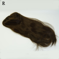 Prothèse capillaire double mono en cheveux Remy d'origine chinoise, densité 120%, cuticules alignées, style ondulé droit, nœuds invisibles