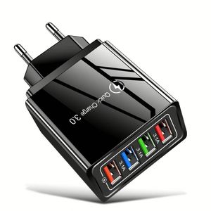 Original Fast Charging <b>USB</b> <b>Adapter</b> Cable 4 Ports EU US <b>Plug</b> Mobile Phone Wall Charger for Mobile Phones Travel <b>Usb</b> Charger - Product Image 2