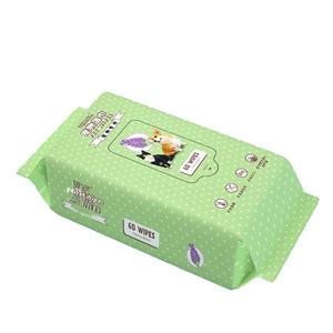 ทิชชู่เปียกกำจัดกลิ่นสำหรับสัตว์เลี้ยงแบบไม่ต้องซักแบบใช้แล้วทิ้ง60แผ่นสำหรับทำความสะอาดและดูแลขนแมวอุปกรณ์ฝึกสัตว์เลี้ยง - Product Image 5