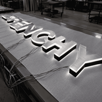 Lettres en acrylique 3D personnalisées à éclairage frontal LED, enseigne lumineuse pour centre commercial, magasin de détail