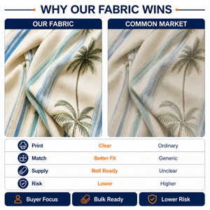 <span class=keywords><strong>Tissu</strong></span> imprimé en <span class=keywords><strong>lin</strong></span> et viscose pour chemises fluides et blazers – Vente en gros par rouleau pour fabricants de robes d'été et de chemisiers - Product Image 3