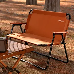 HISPEED OEM 맞춤형 패턴 접는 캠프 의자 알루미늄 접힌 럭셔리 캠핑 의자 로고 다크 브라운 높은 백