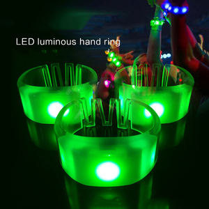 Fabrication Impression Personnalisée Logo <span class=keywords><strong>pas</strong></span> <span class=keywords><strong>Cher</strong></span> Lumineux Led Bracelet Plastique Bracelet Dmx Contrôle pour Événements - Product Image 5