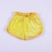 Celana Pendek Sequin Anak Perempuan 2026 Bahan Yoga Hias Pita Dekoratif Pakaian Tari Fashion Anak Pakaian Pertunjukan Label Kustom MOQ Rendah