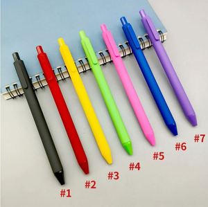 Stylo bille publicitaire en plastique 1,0 mm Macaron, promotionnel, mignon, coloré, avec logo personnalisé, cadeau, design dessin animé orange, encre noire, gravure laser - Product Image 2