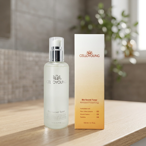 Tonique Quotidien Vegan Celloyoung Bio Secret pour Peaux Sensibles du Visage, Hydratant Enrichi en Acide Hyaluronique, Aloès et Peptides pour Adultes - Product Image 3