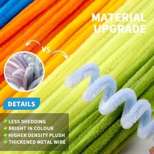 No Care Tulip in a Pot Super Soft Coral Fleece Pipe Cleaner <b>DIY</b> <b>Kit</b> Make a Fuzzy Huggable Decoration in 6 Soothing Colors - Product Image 5