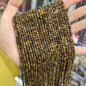 Đá quý tự nhiên 3 mét mặt Cube hạt agate thạch anh tím Lapis Turquoise Quảng trường pha lê đá Loose Bead đối với trang sức DIY làm - Product Image 5