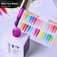 Pour HANYINAILS Private Label 30 Neon Builder UV Gel Set Respectueux De L'environnement Nouveau Design Gel Acrylique avec Source De Lampe LED