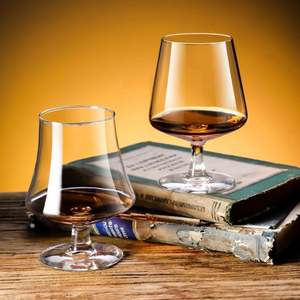 Verre à whisky/brandy classique avec poignée, pied court, large coupelle, en verre cristallin, pour hôtel, bar, usage domestique - Product Image 3