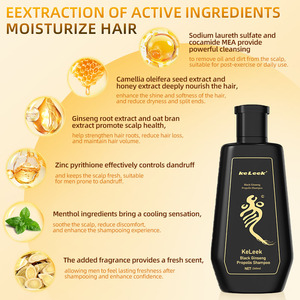 Keleek Black Ginseng Propolis Anti-Dandruff Oil Control <strong>Shampoo</strong> 260ml Deep Clean Scalp Refreshing Removal Relieve Itching - Product Image 6