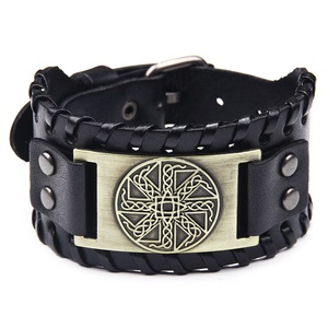 MECYLIFE Viking Jewelry bracciale con cinturino in vera pelle bracciale vichingo Kolovrat bracciale vichingo Heretic - Product Image 2