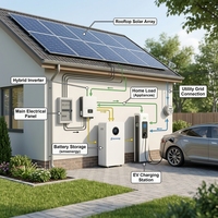 Sistema de Energía Solar MPPT de 15kWh de Smsenergy 21360m, Batería de Iones de Litio de 51.2V, Entrega 100% a Tiempo, Solución de Almacenamiento