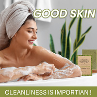 Savon exfoliant artisanal à la rose, au théier, à la lavande et à la noix de coco, coffret cadeau pour le visage et le corps, nettoyage en profondeur, OEM ODM 4x100g