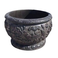 Grande urne en pierre de jardinière en marbre blanc et pots de fleurs sur piédestal pour villa pour application de pierre de grande taille